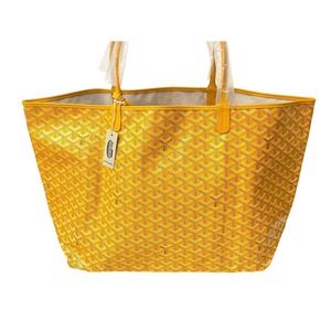 Goyard Leather GM Bag Tote Herringbone Louis Yellow Saint